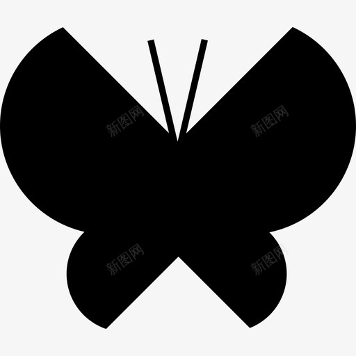 从顶部看黑色蝴蝶形状动物蝴蝶图标svg_新图网 https://ixintu.com 从顶部看黑色蝴蝶形状 动物 蝴蝶