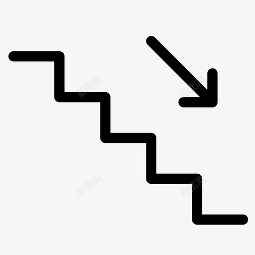 楼下楼梯推迟图标svg_新图网 https://ixintu.com 减法 删除 加法 另一个 推迟 楼下 楼梯 简单的东西 箭头