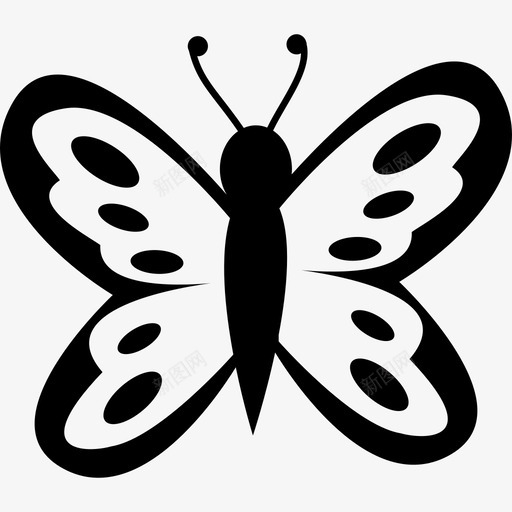 从俯视图看翅膀上有斑点的蝴蝶动物蝴蝶图标svg_新图网 https://ixintu.com 从俯视图看翅膀上有斑点的蝴蝶 动物 蝴蝶