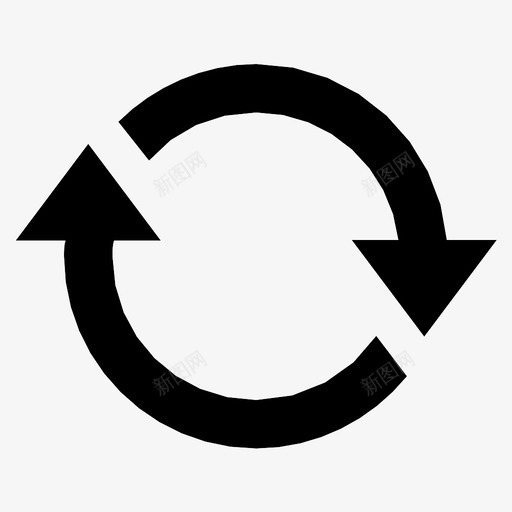 刷新连续循环图标svg_新图网 https://ixintu.com 刷新 加载 同步 循环 无限 连续 重复