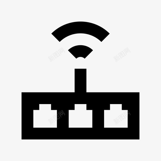 wifi路由器互联网材料标图标svg_新图网 https://ixintu.com wifi路由器 互联网材料设计图标