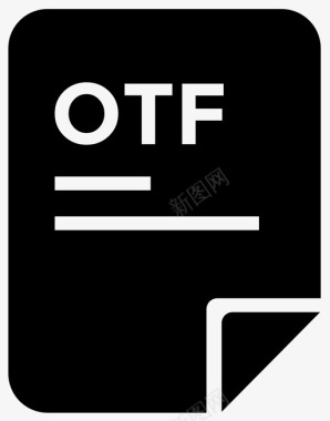 otf文件字母表字符图标图标