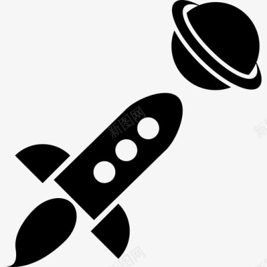 火箭到土星运输空间图标图标