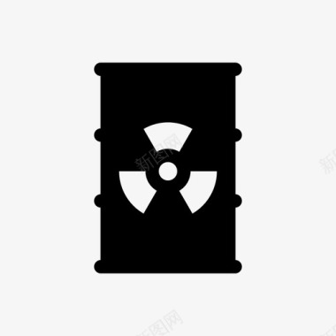 放射性废物放射性污染毛霉素图标图标