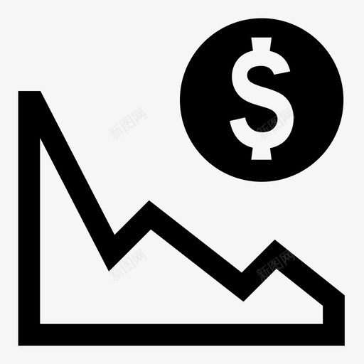 熊市美元收益图标svg_新图网 https://ixintu.com 交易 图表 季度 收益 熊市 美元 股票 货币 趋势 金融