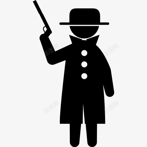 带枪的罪犯戴着外套和帽子的人罪犯的思想图标svg_新图网 https://ixintu.com 带枪的罪犯 戴着外套和帽子的人 罪犯的思想