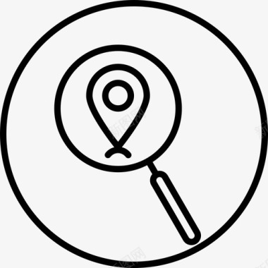 位置搜索网页搜索引擎优化圆线图标图标