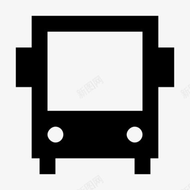 公共汽车教育和学校材料标图标图标