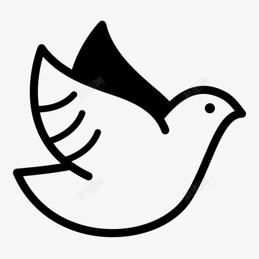 鸽子和平希望图标svg_新图网 https://ixintu.com 克隆 和平 希望 干燥 扩音器 编队 衣服 鸟 鸽子