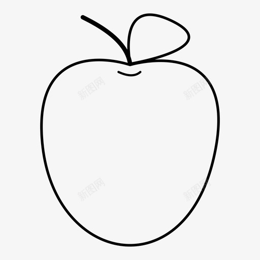 苹果松脆食用图标svg_新图网 https://ixintu.com 健康 松脆 水果 甜 粉状 苹果 茎 食物 食用