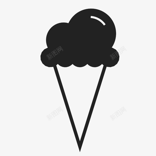 冰激凌蛋卷冷的享受的图标svg_新图网 https://ixintu.com 乐趣的 享受的 冰激凌蛋卷 冷的 夏天的 女孩的 热的 甜蜜的 食物的