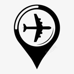 tsa机场航站楼起飞图标高清图片