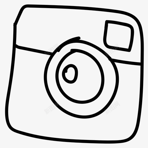 相机社交媒体宝丽来图标svg_新图网 https://ixintu.com 35mm instagram 图像 宝丽来 手绘网络图标 摄像机 柯达 照片 相机 社交媒体