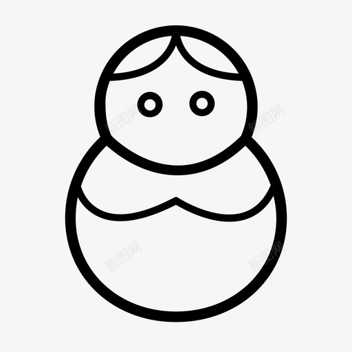 matryoshka原型信号图标svg_新图网 https://ixintu.com klukva图标包 matroshka matryoshka matryoshka娃娃 俄罗斯 信号 加上 原型 指示 推迟