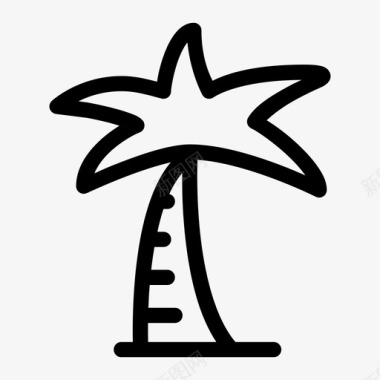热带树树木灌木图标图标