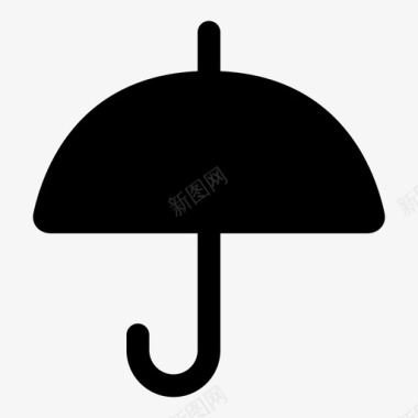伞胸针护卫图标图标