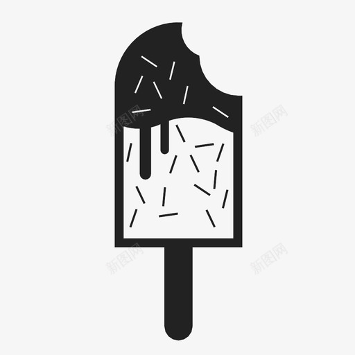 冰棍夏天洒图标svg_新图网 https://ixintu.com 冰棍 冰淇淋 冷冻 咬 夏天 洒 浇头 甜点 食物
