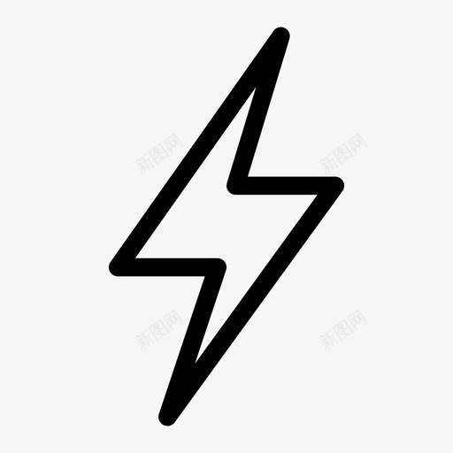 闪电电能图标svg_新图网 https://ixintu.com 流行图标集线 电 能 闪 闪电