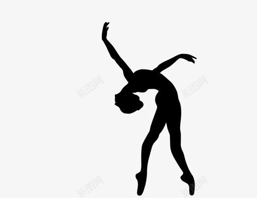 芭蕾舞演员舞者姿势图标svg_新图网 https://ixintu.com 优美动作 后弯 姿势 舞者 芭蕾舞演员