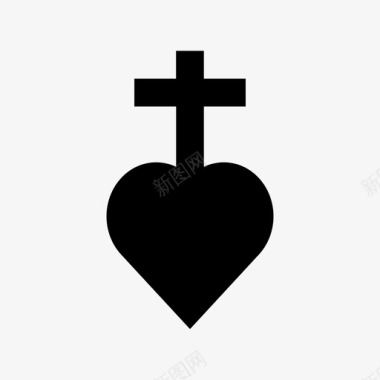 心与十字架耶稣之爱耶稣在我心中图标图标