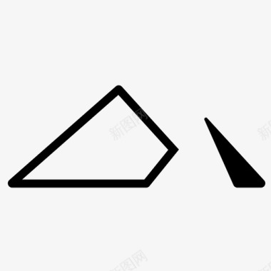 金字塔三角形旅行图标图标