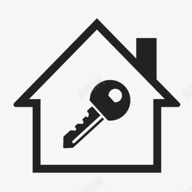 房屋钥匙安全保护图标图标