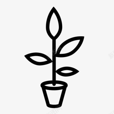室内植物采购盆栽植物图标图标