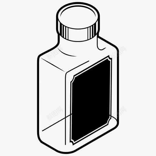 瓶子容器玻璃瓶图标svg_新图网 https://ixintu.com 容器 玻璃瓶 瓶子 白酒 等距图30 酒精