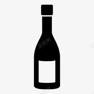 酒瓶灰比诺梅洛图标图标