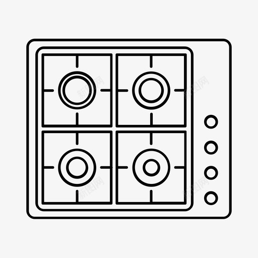 煤气灶炉灶烤箱图标svg_新图网 https://ixintu.com 厨房炉灶 厨房用具 水壶 炉灶 炉顶 烤箱 煤气灶 电器 电器和电器