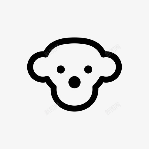 小猴子哺乳动物婴儿图标svg_新图网 https://ixintu.com 依赖 儿童 动物 可爱 哺乳动物 婴儿 小猴子 灵长类 脸