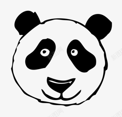 熊猫中国动物动物园图标图标