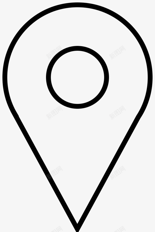 地图针方向精确图标svg_新图网 https://ixintu.com 位置 信号 地图针 指示器 指针 方向 精确
