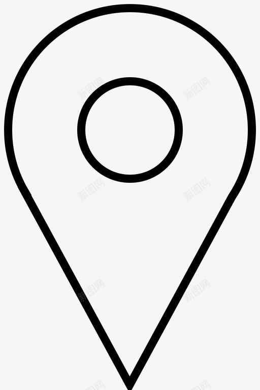 地图针方向精确图标svg_新图网 https://ixintu.com 位置 信号 地图针 指示器 指针 方向 精确
