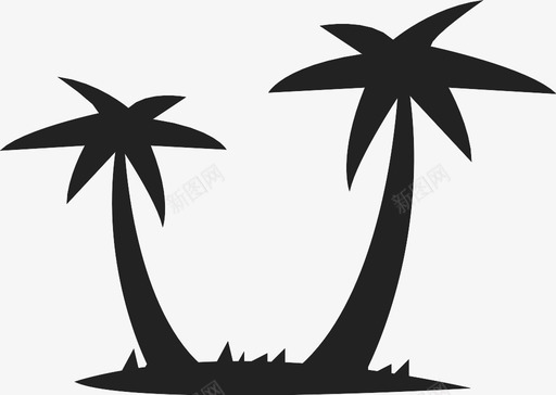 椰树椰子树图标svg_新图网 https://ixintu.com 椰子树 椰树