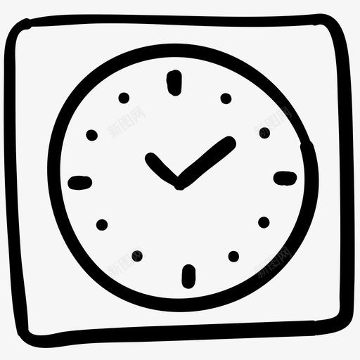 时钟时间智能手机图标svg_新图网 https://ixintu.com 分 墙 应用程序 时钟 时间 智能手机 秒 闹钟