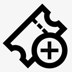 添加优惠券门票演出纸张图标高清图片