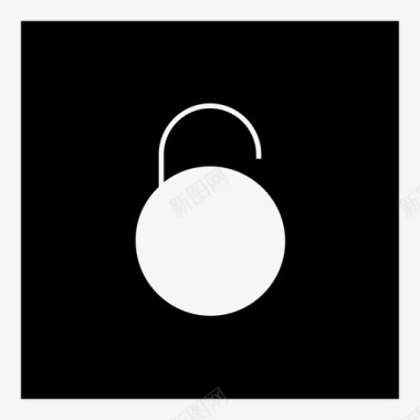 解锁保护密封闩图标图标