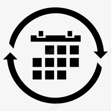 日历刷新服务日程表图标图标