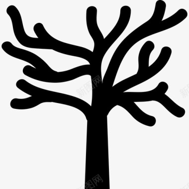 光秃秃的树枝大自然树的图标图标