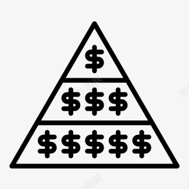需要金字塔美元减法图标图标