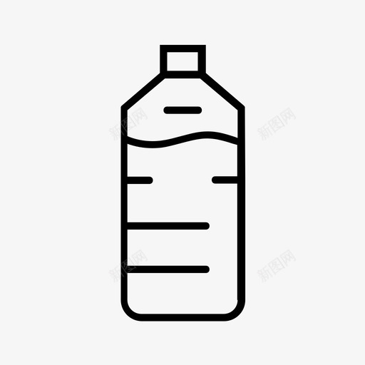 塑料瓶水减法图标svg_新图网 https://ixintu.com 减法 可回收物 塑料瓶 忽略 指示 标志 检查 水 水瓶 污染线 饮用