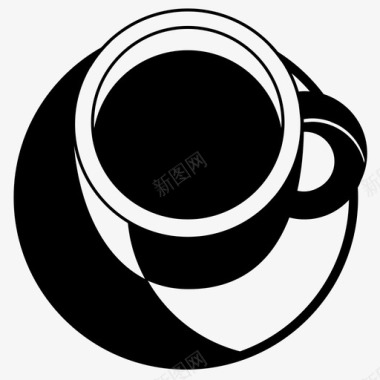 咖啡杯马克杯爪哇咖啡图标图标