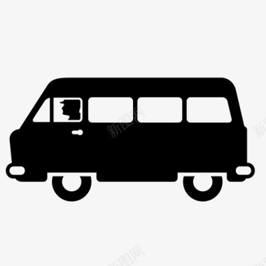 小型客车车辆面包车图标图标