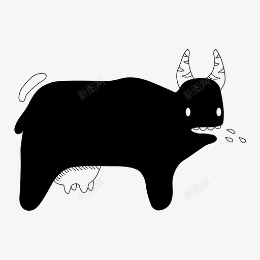 小牛牛奶材料图标svg_新图网 https://ixintu.com 动物 可爱 小牛 展示品 手绘 材料 牛奶 物品