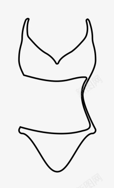泳衣沙滩服比基尼图标图标