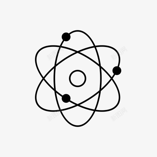 原子严肃科学图标svg_新图网 https://ixintu.com 严肃 化学 原子 开放式 文档 核心 物理 科学 符号 简历
