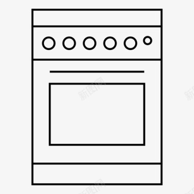 烤箱炉子毛边图标图标