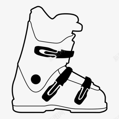 滑雪靴展示品围巾图标图标