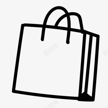 购物袋手绘网络图标图标